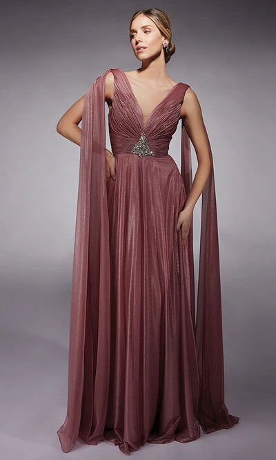 Alyce Paris 27720 - Flowing A-line Ruched Evening Gown Prom Dresses