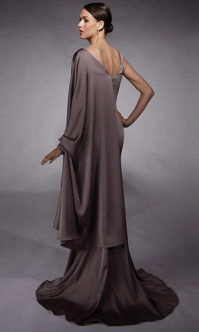 Alyce Paris 27722 - Long Draped Sleeve Fitted Dress Evening Dresses