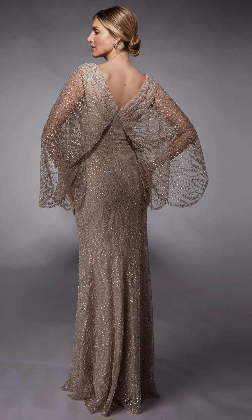 Alyce Paris 27724 - V-Neck Sequin Appliqued Fitted Dress Mother of the Bride Dresses