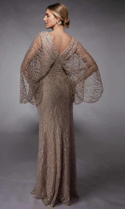 Alyce Paris 27724 - V-Neck Sequin Appliqued Fitted Dress Mother of the Bride Dresses