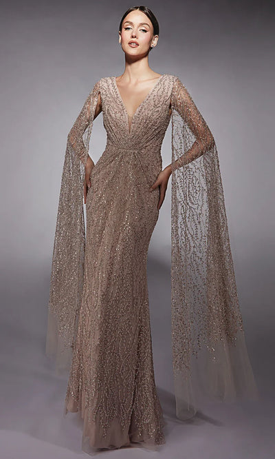 Alyce Paris 27725 - Plunging Neckline Sequin Lace Dress Mother of the Bride Dresses
