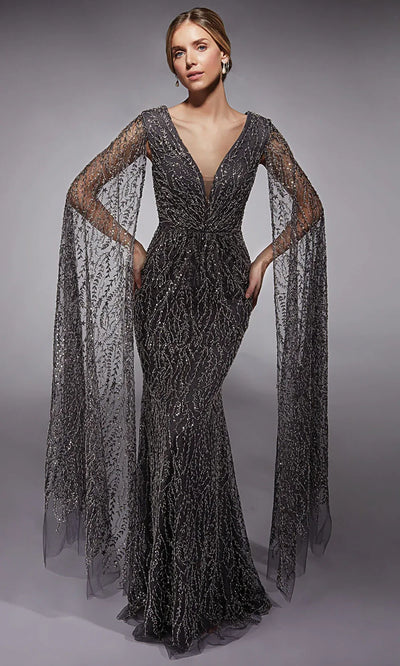 Alyce Paris 27725 - Plunging Neckline Sequin Lace Dress Mother of the Bride Dresses