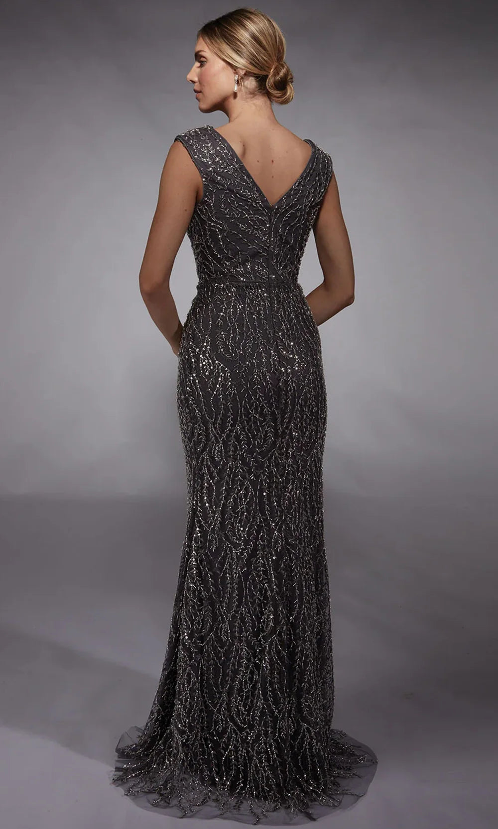 Alyce Paris 27725 - Plunging Neckline Sequin Lace Dress Mother of the Bride Dresses