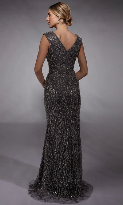 Alyce Paris 27725 - Plunging Neckline Sequin Lace Dress Mother of the Bride Dresses