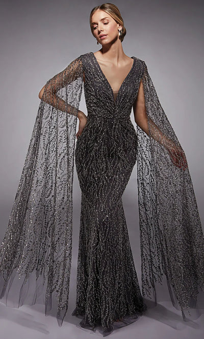 Alyce Paris 27725 - Plunging Neckline Sequin Lace Dress Mother of the Bride Dresses