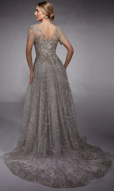 Alyce Paris 27726 - Illusion Bateau Glitter Evening Dress Mother of the Bride Dresses