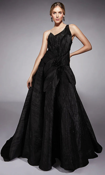 Alyce Paris 27730 - Illusion Back Jacquard Evening Gown Formal Gowns