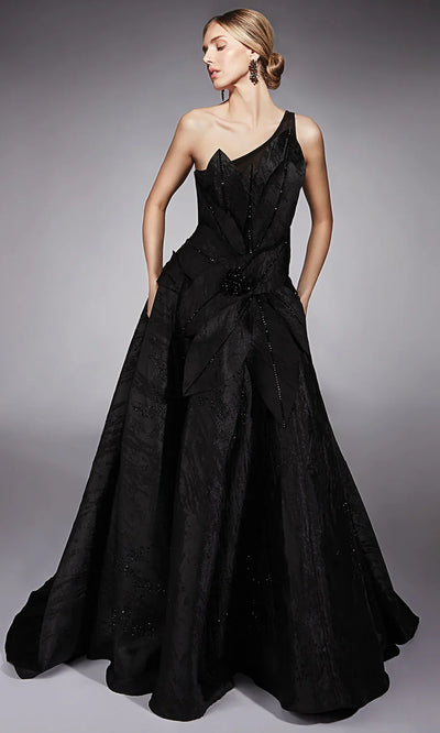 Alyce Paris 27730 - Illusion Back Jacquard Evening Gown Formal Gowns