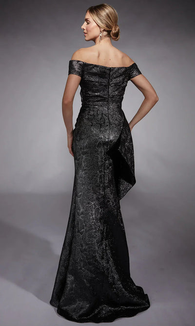 Alyce Paris 27735 - Sheath Skirt Ruffle Jacquard Gown Evening Dresses