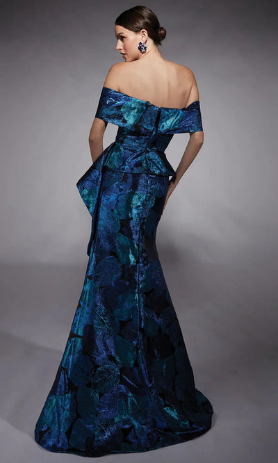 Alyce Paris 27736 - Off Shoulder Ruffle Draped Formal Dress Mother of the Bride Dresses