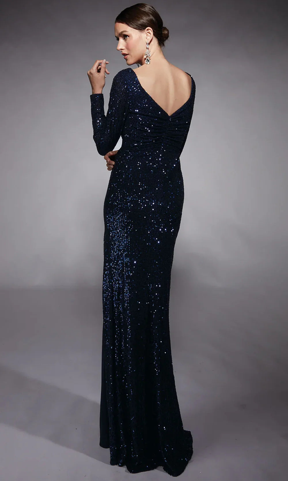 Alyce Paris 27741 - Sequin Mesh Ruched Dress with Illusion Cutout Mother of the Bride Dresses
