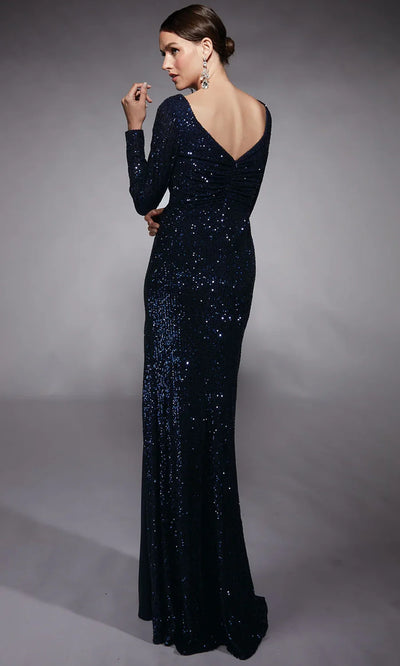 Alyce Paris 27741 - Sequin Mesh Ruched Dress with Illusion Cutout Mother of the Bride Dresses