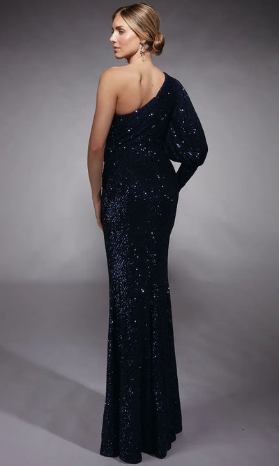 Alyce Paris 27742 - Ruched Sequin Dress with Side Slit Formal Gowns
