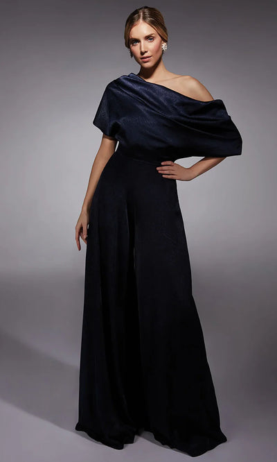 Alyce Paris 27743 - Wide-Leg Asymmetric Formal Jumpsuit Formal Pantsuits