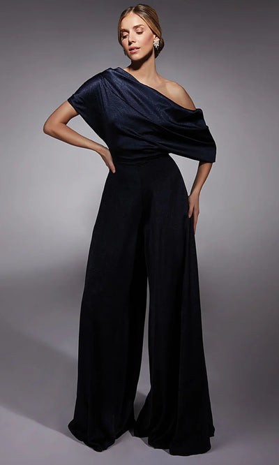 Alyce Paris 27743 - Wide-Leg Asymmetric Formal Jumpsuit Formal Pantsuits