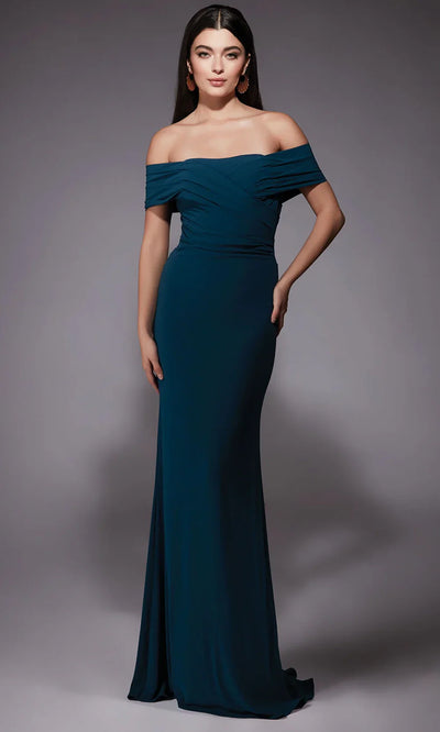 Alyce Paris 27745 - Off Shoulder Formal Dress with Side Overskirt Formal Gowns