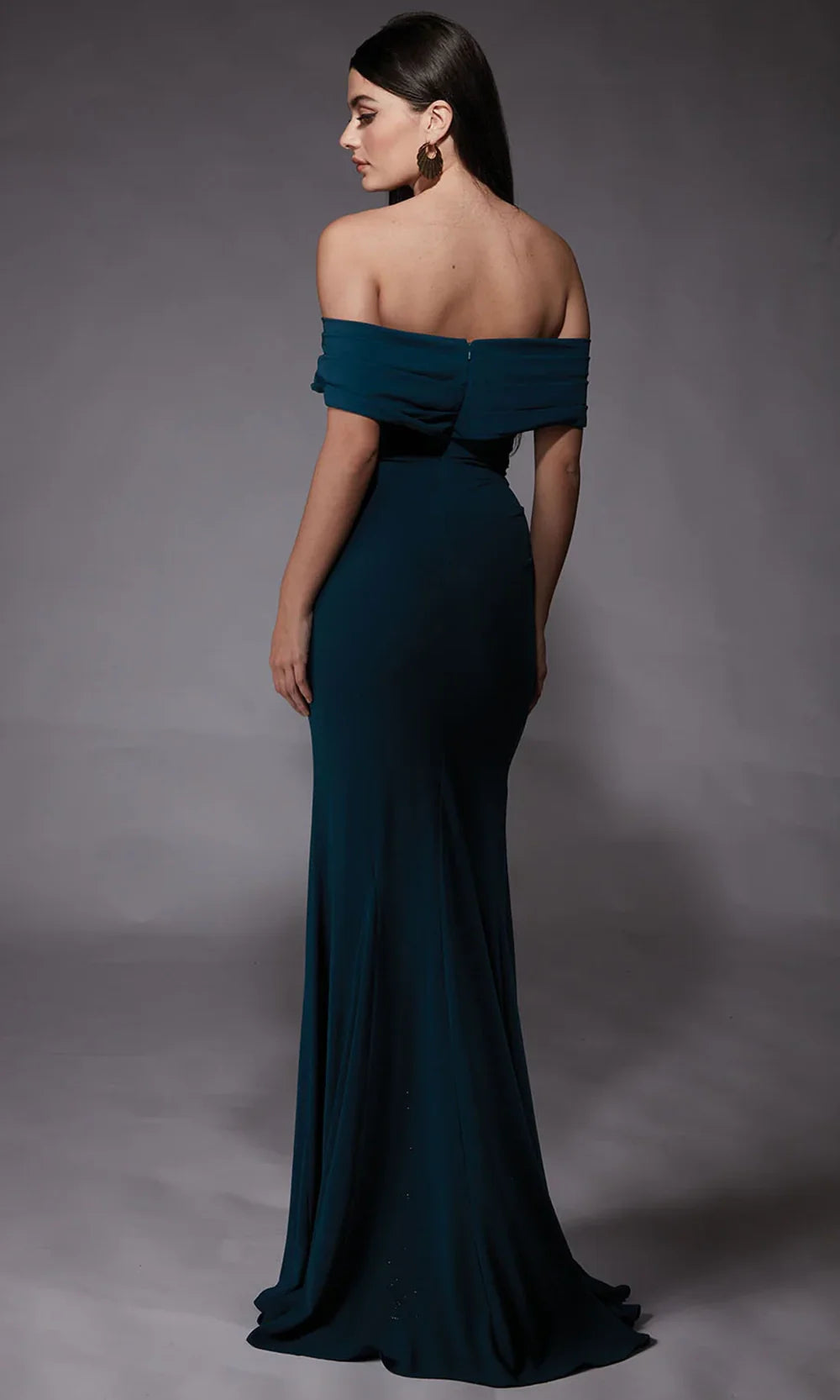 Alyce Paris 27745 - Off Shoulder Formal Dress with Side Overskirt Formal Gowns