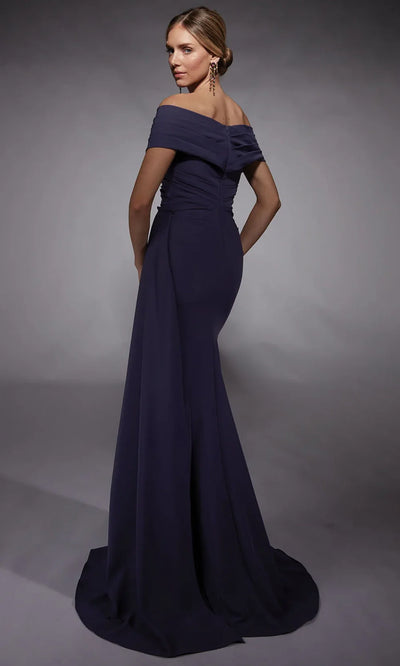 Alyce Paris 27745 - Off Shoulder Formal Dress with Side Overskirt Formal Gowns