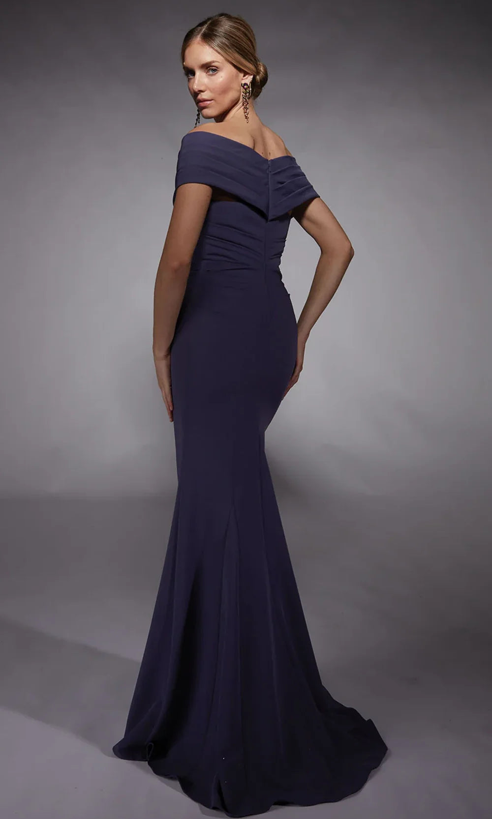 Alyce Paris 27745 - Off Shoulder Formal Dress with Side Overskirt Formal Gowns