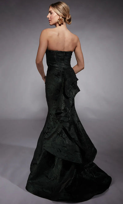 Alyce Paris 27747 - Jacquard Scoop Neck Dress with Statement Sleeves Prom Dresses