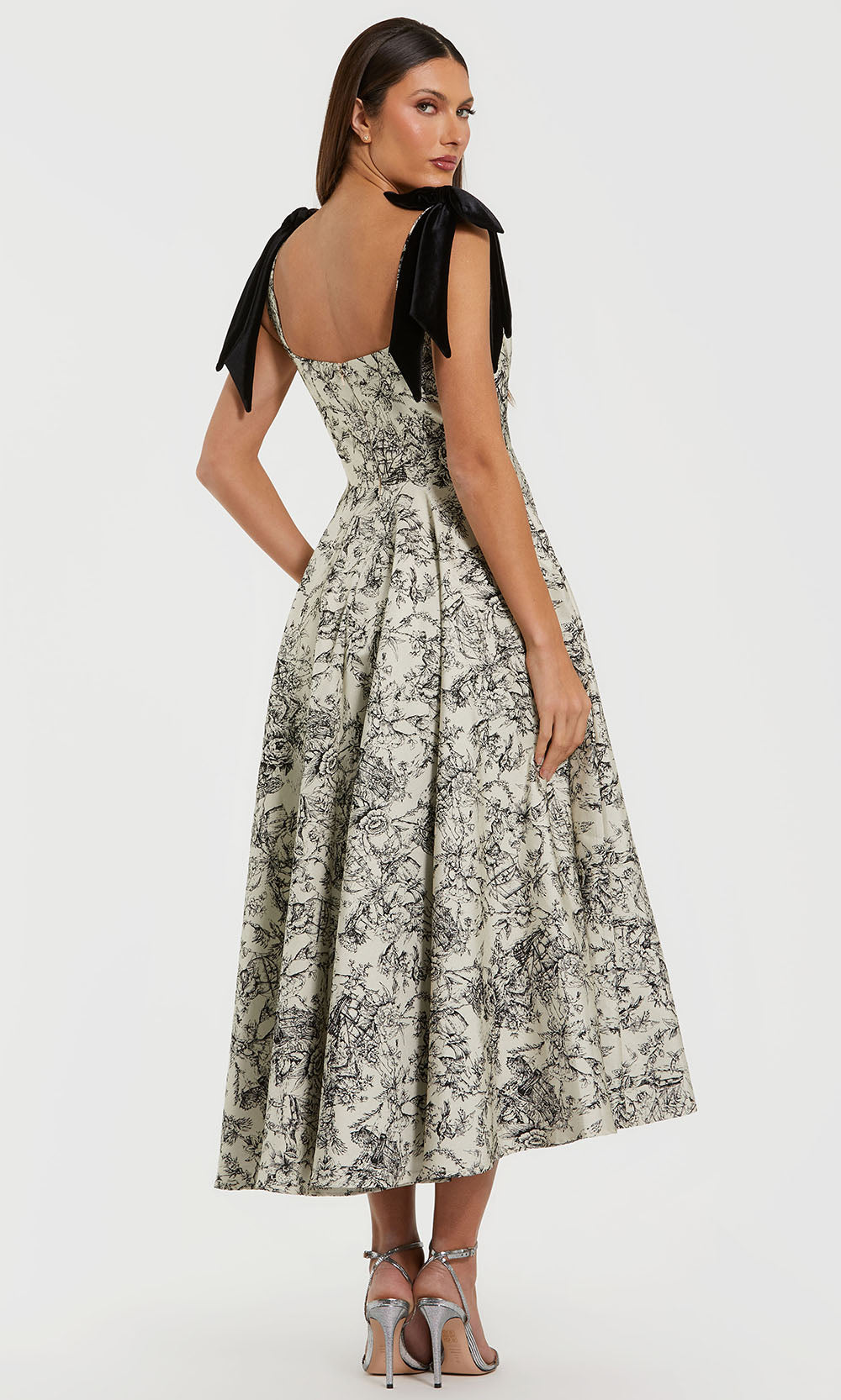 Ieena Duggal 27749 - Square Neck Brocade Dress with Pockets Cocktail Dresses in Black and Multi