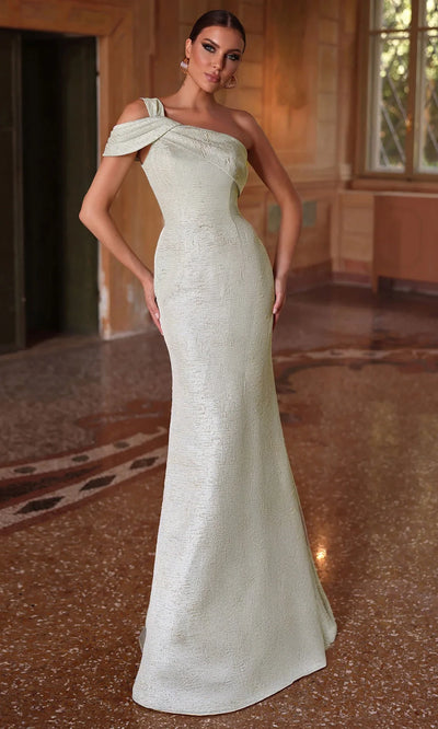 Alyce Paris 27749 - Textured Jacquard Asymmetric Dress Formal Gowns