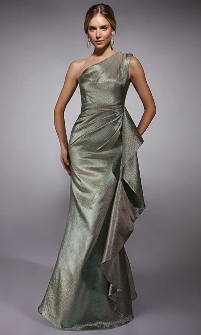 Alyce Paris 27751 - Asymmetric Neck Side Draped Formal Dress Evening Dresses