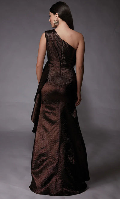 Alyce Paris 27751 - Asymmetric Neck Side Draped Formal Dress Evening Dresses
