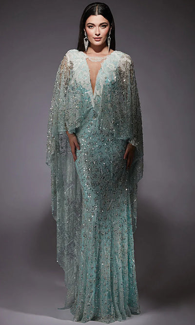 Alyce Paris 27752 - Sheath Glitter Gown with Illusion Neck Pageant Dresses