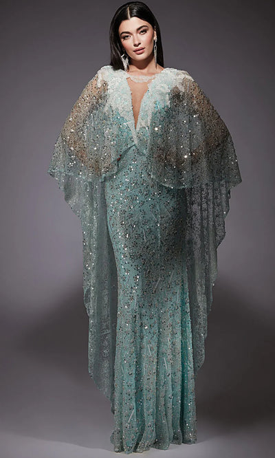 Alyce Paris 27752 - Sheath Glitter Gown with Illusion Neck Pageant Dresses