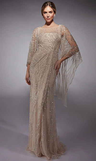 Alyce Paris 27754 - Illusion Neckline Sparkle Sheath Gown Mother of the Bride Dresses