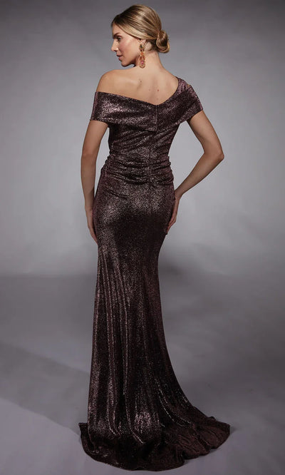 Alyce Paris 27762 - Ruched Detail Metallic Evening Dress Evening Dresses