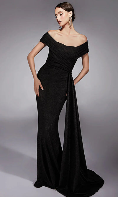 Alyce Paris 27767 - Ruched Sheath Dress with Side Draped Evening Dresses