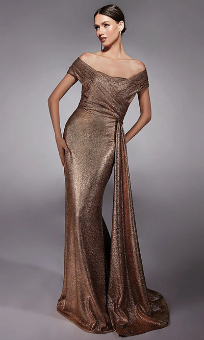 Alyce Paris 27767 - Ruched Sheath Dress with Side Draped Evening Dresses