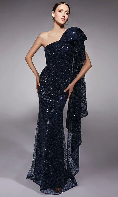 Alyce Paris 27771 - Asymmetric Beaded Mesh Evening Dress Evening Dresses