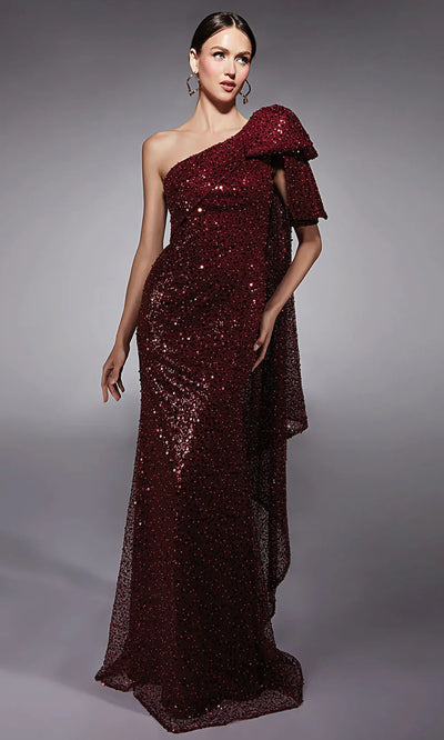 Alyce Paris 27771 - Asymmetric Beaded Mesh Evening Dress Evening Dresses