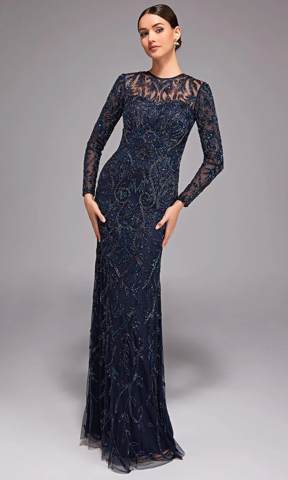 Alyce Paris 27778 - Elegant Long Sleeve Beaded Dress Mother of the Bride Dresses