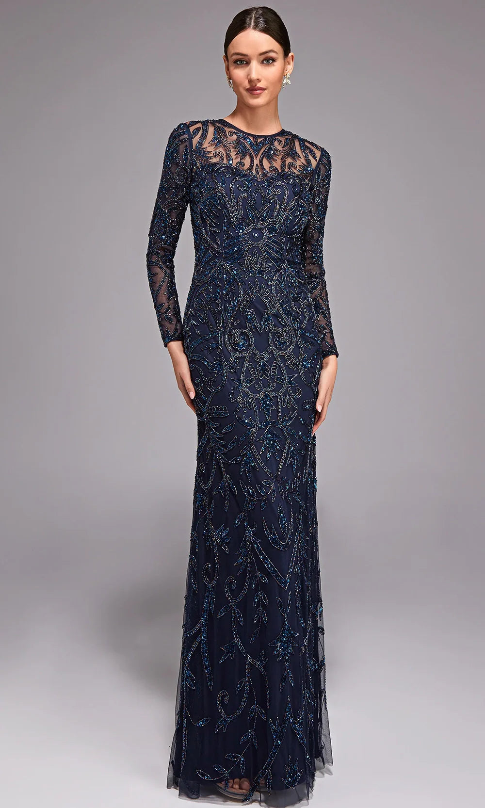 Alyce Paris 27778 - Elegant Long Sleeve Beaded Dress Mother of the Bride Dresses