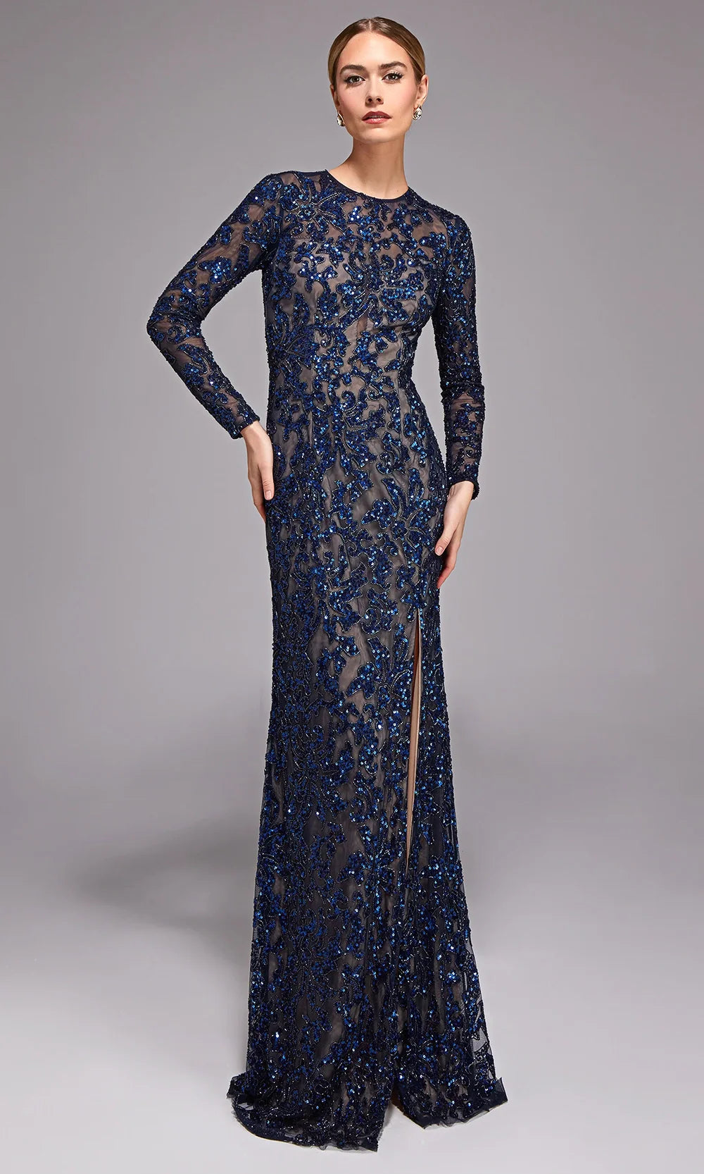 Alyce Paris 27788 - Elegant Beaded Long Sleeve Evening Dress Mother of the Bride Dresses