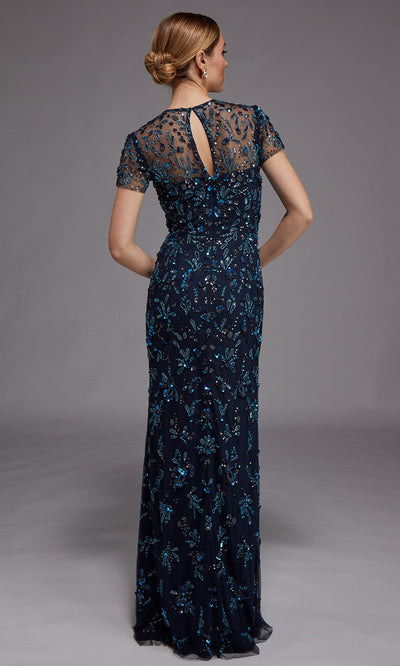 Alyce Paris 27789 - Keyhole Back Short Sleeve Long Gown Mother of the Bride Dresses