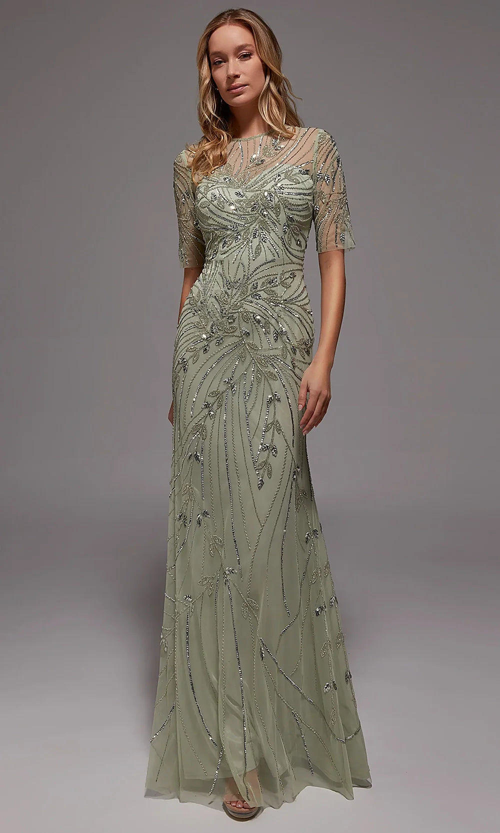 Alyce Paris 27809 - Elegant Beaded Motif Evening Gown Mother of the Bride Dresses