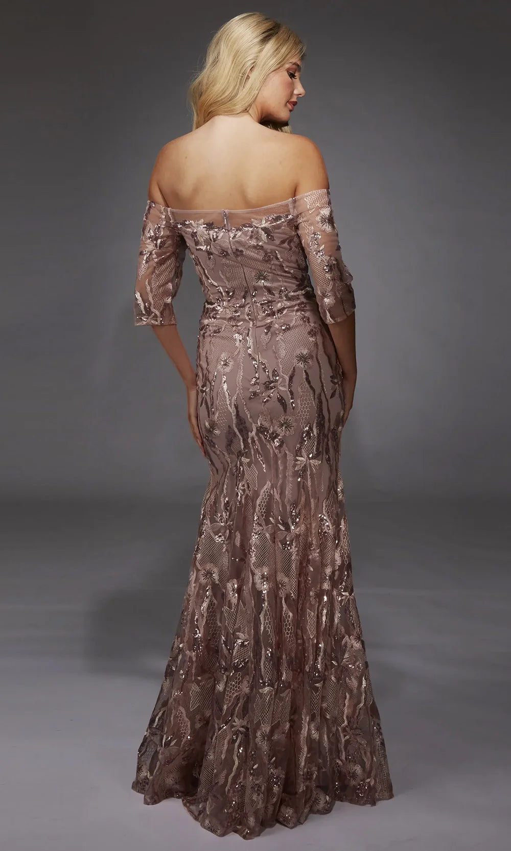 Alyce Paris 27816 - Elegant Beaded Evening Dress with Sleeves Mother of the Bride Dresses