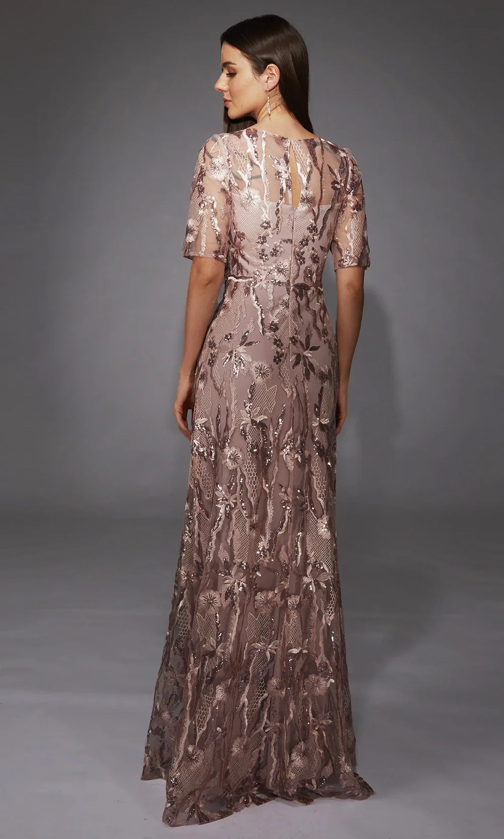 Alyce Paris 27819 - Elegant Beaded Short Sleeve Evening Dress Mother of the Bride Dresses