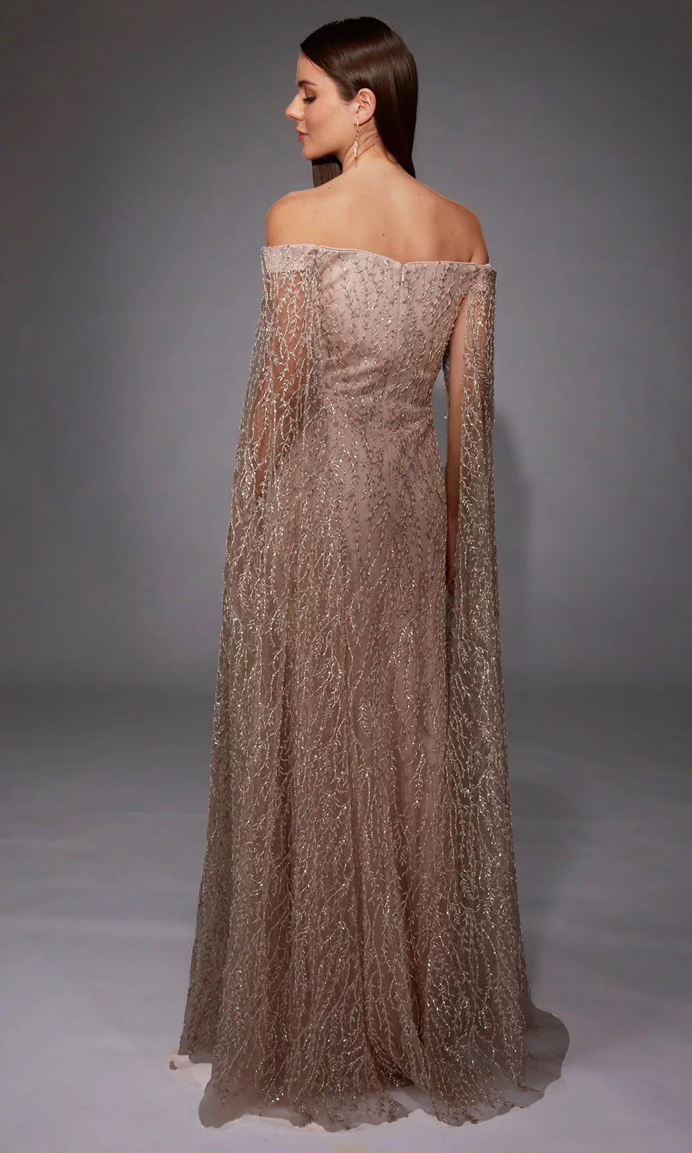 Alyce Paris 27821 - Elegant Beaded Cape Sleeve Evening Dress Mother of the Bride Dresses