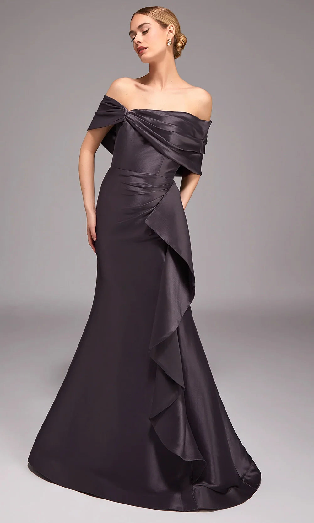 Alyce Paris 27822 - Folded Neckline Fitted Formal Gown Mother of the Bride Dresses