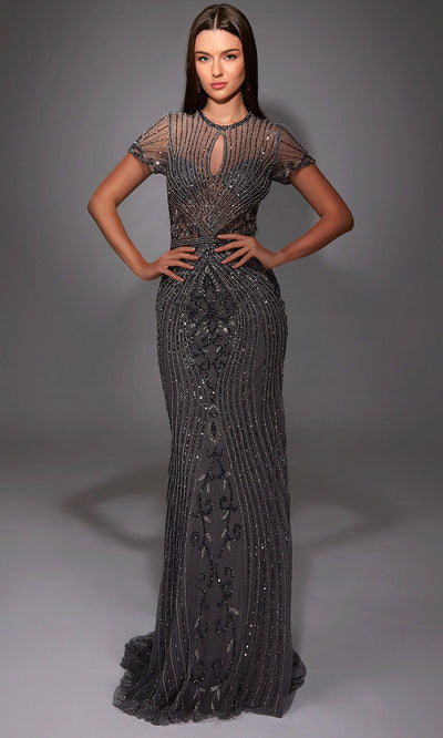 Alyce Paris 27823 - Jewel Neck Beaded Gown with Cutout Formal Gowns