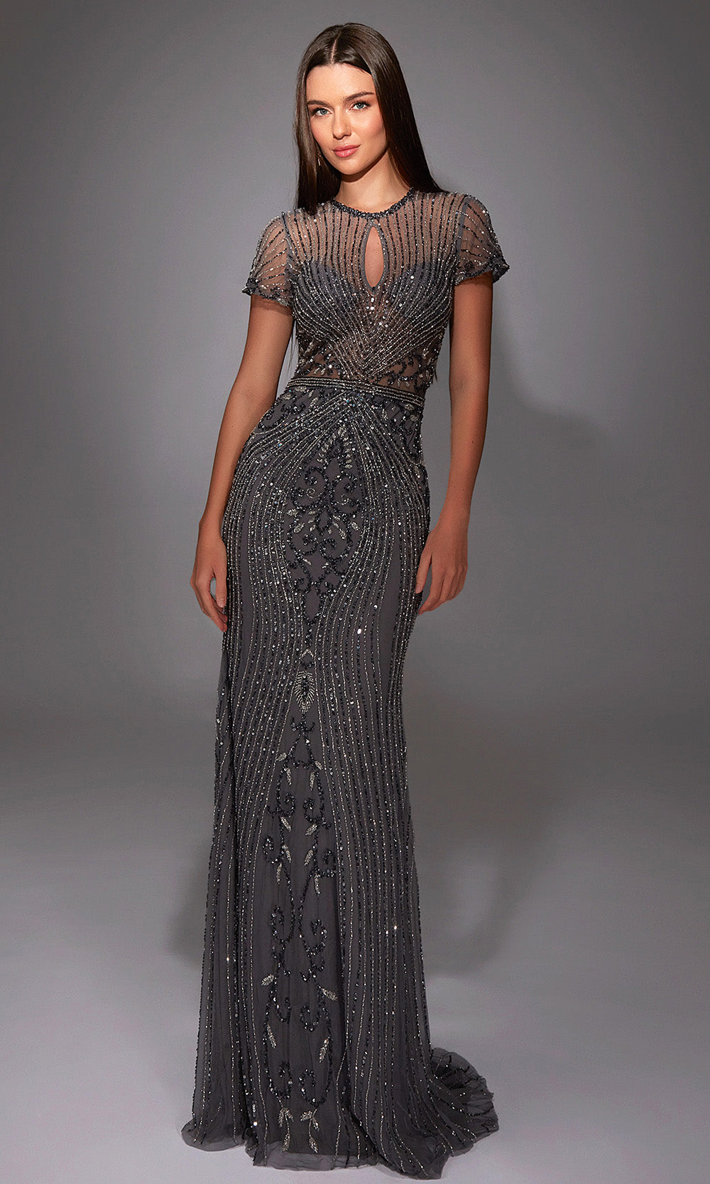 Alyce Paris 27823 - Jewel Neck Beaded Gown with Cutout Formal Gowns