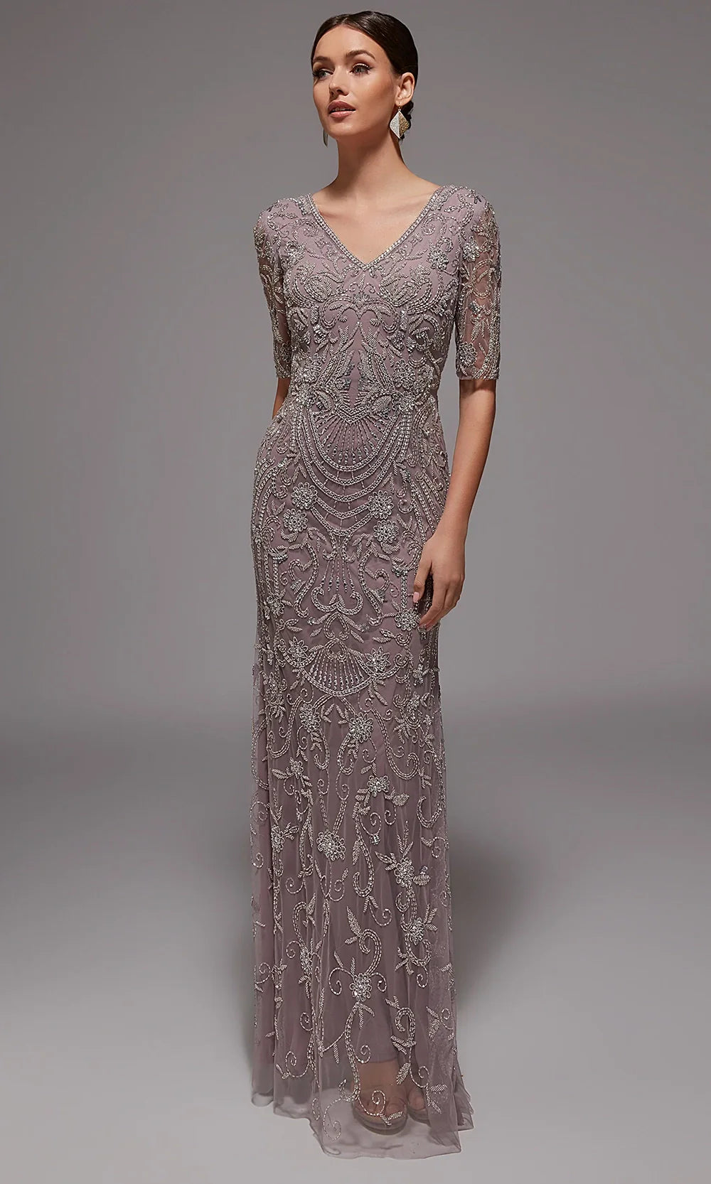 Alyce Paris 27824 - Embroidered Fitted Evening Dress Mother of the Bride Dresses