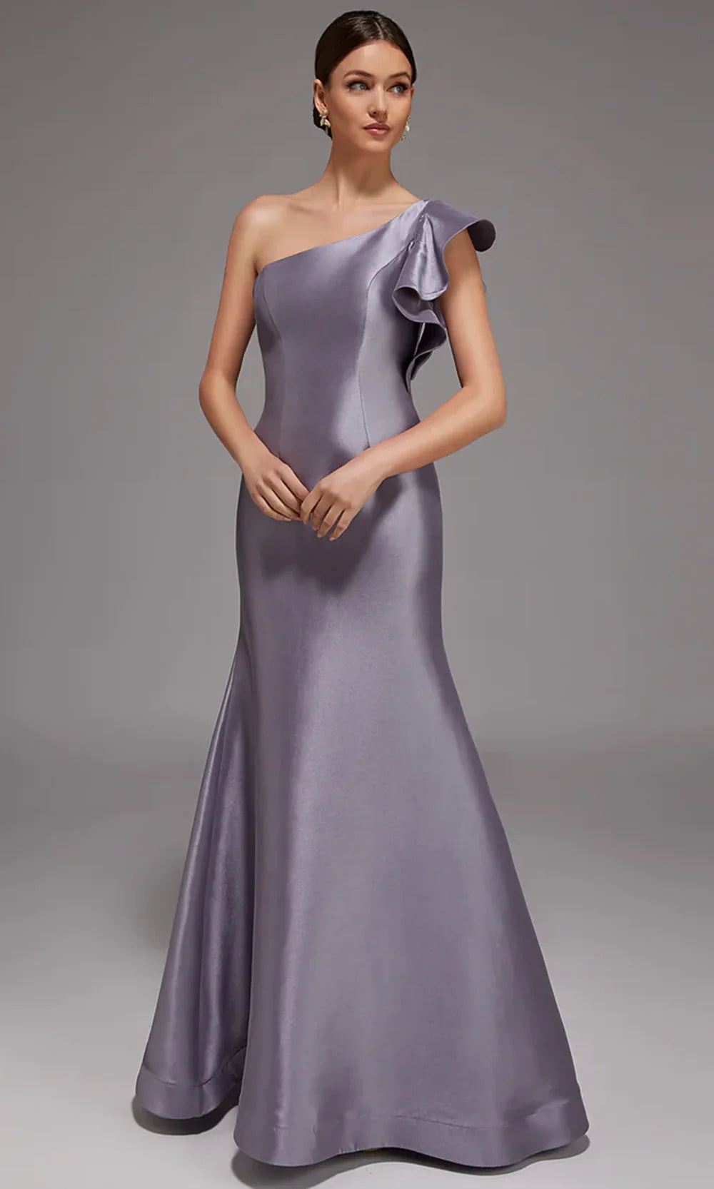 Alyce Paris 27826 - Satin Mermaid Dress with Ruffle Detail Mother of the Bride Dresses