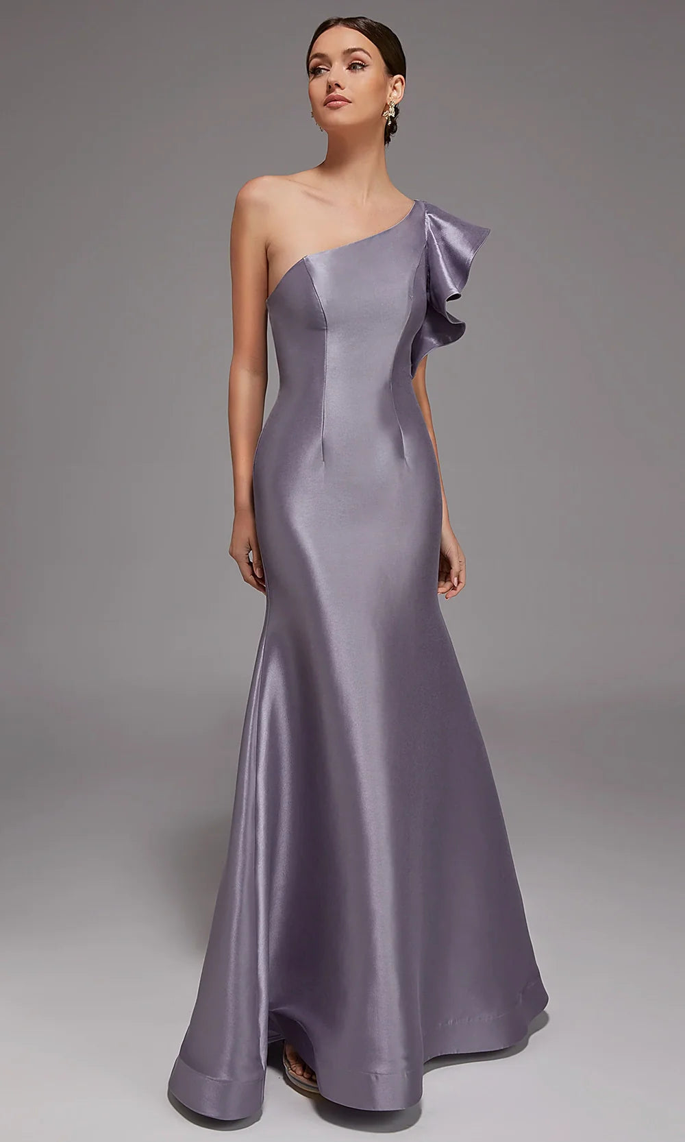 Alyce Paris 27826 - Satin Mermaid Dress with Ruffle Detail Mother of the Bride Dresses